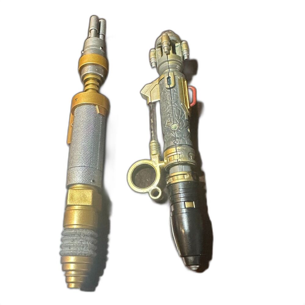 Doctor Who Master Laser & River Song Future Sonic Screwdriver Toy Lot OS